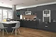 Gri Mutfak Dolabı Modelleri ve Renkleri 6 Antrasit Gri Mutfak Dolabı